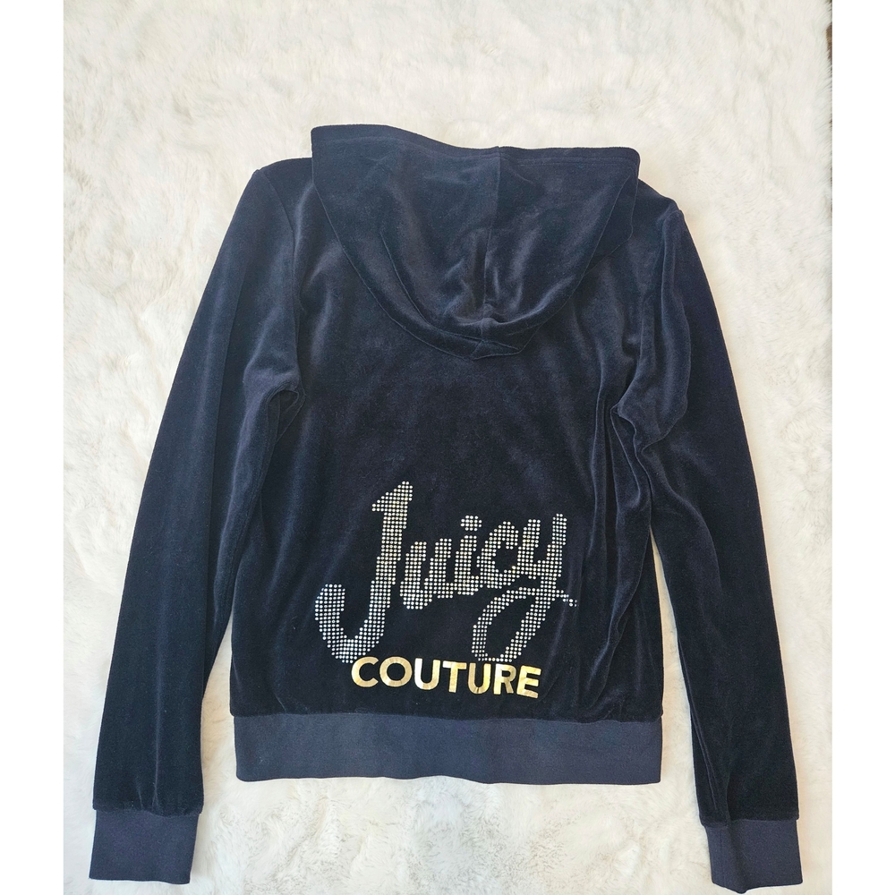 Juicy Couture Navy Velour Hoodie